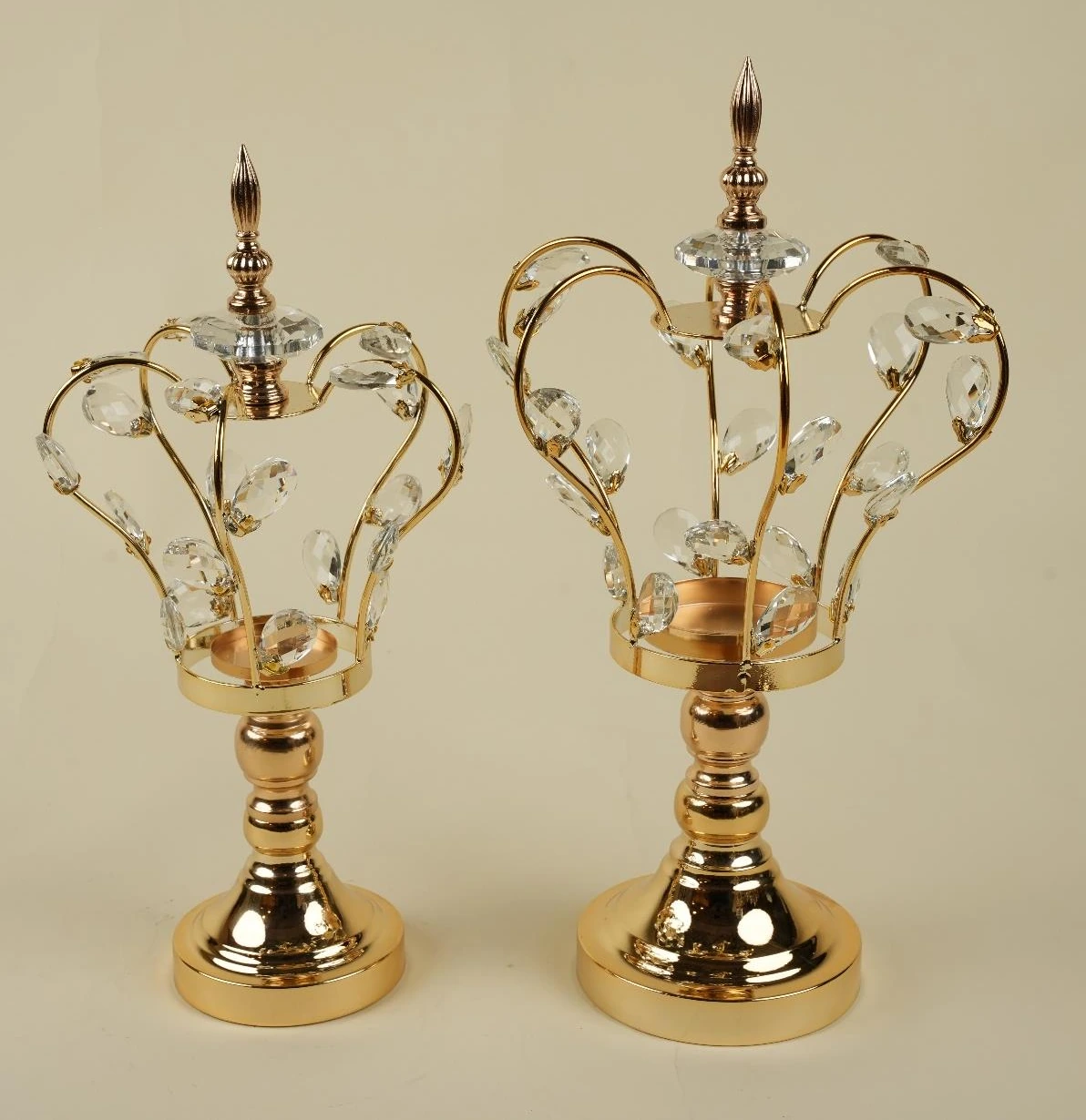 Crystal Candle Holder With Crown Head – Big